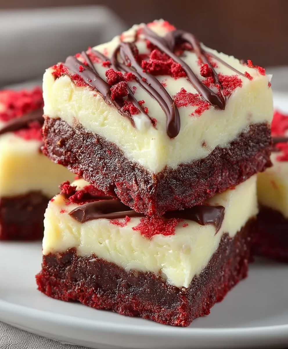 Red Velvet Cheesecake Brownies