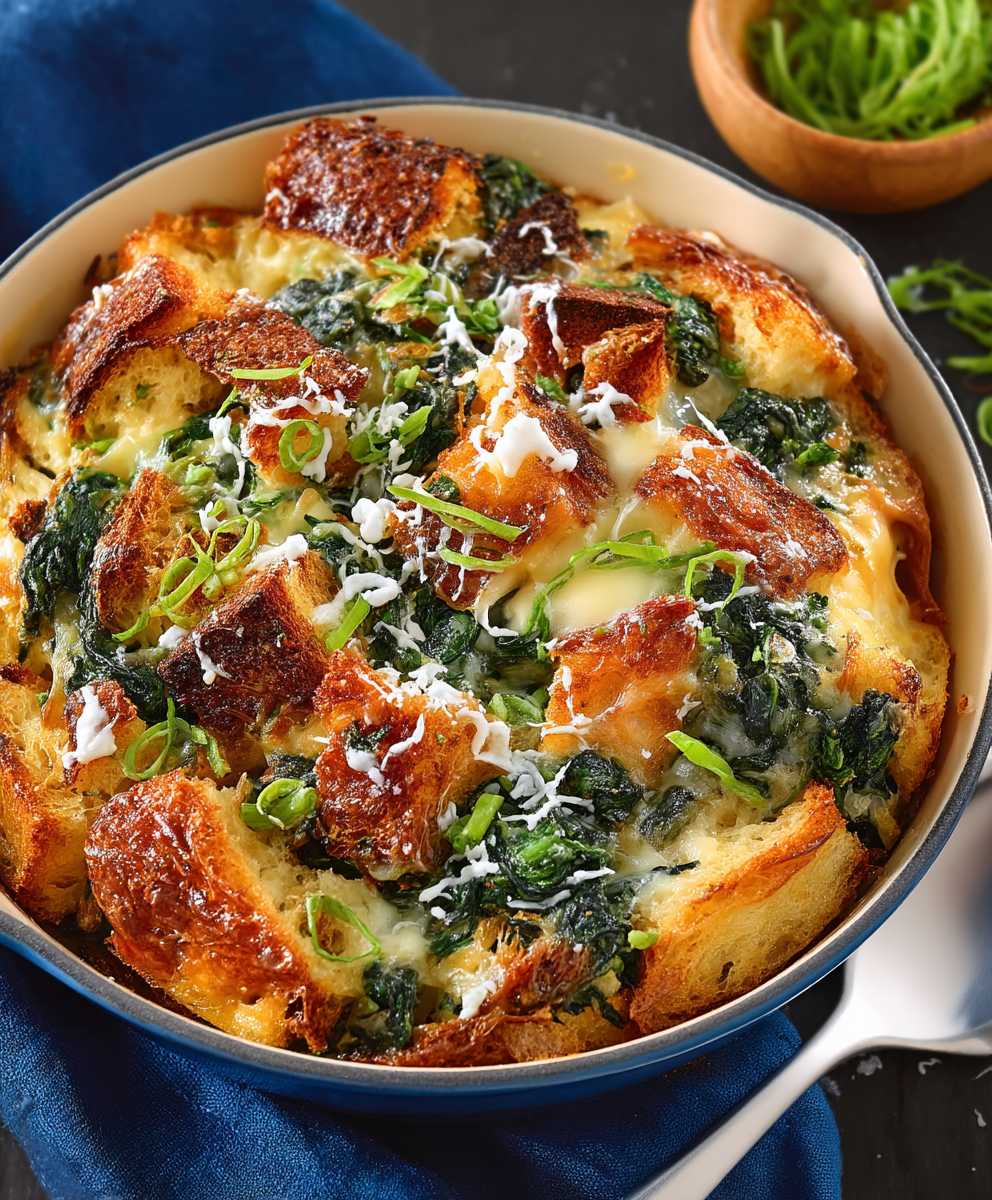 Spinach Cheese Strata