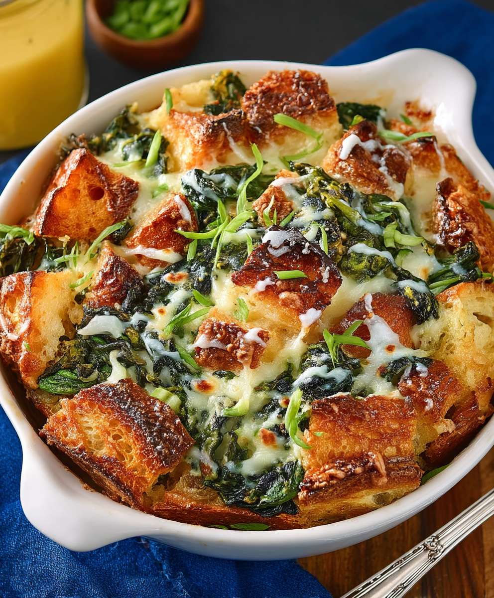 Spinach Cheese Strata
