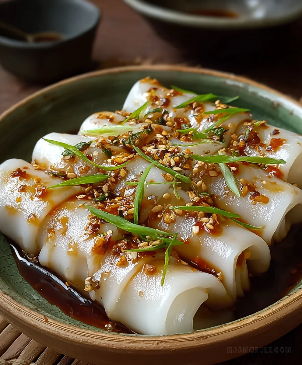Savory Steamed Beef Cheung Fun Recipe: Silky Perfection