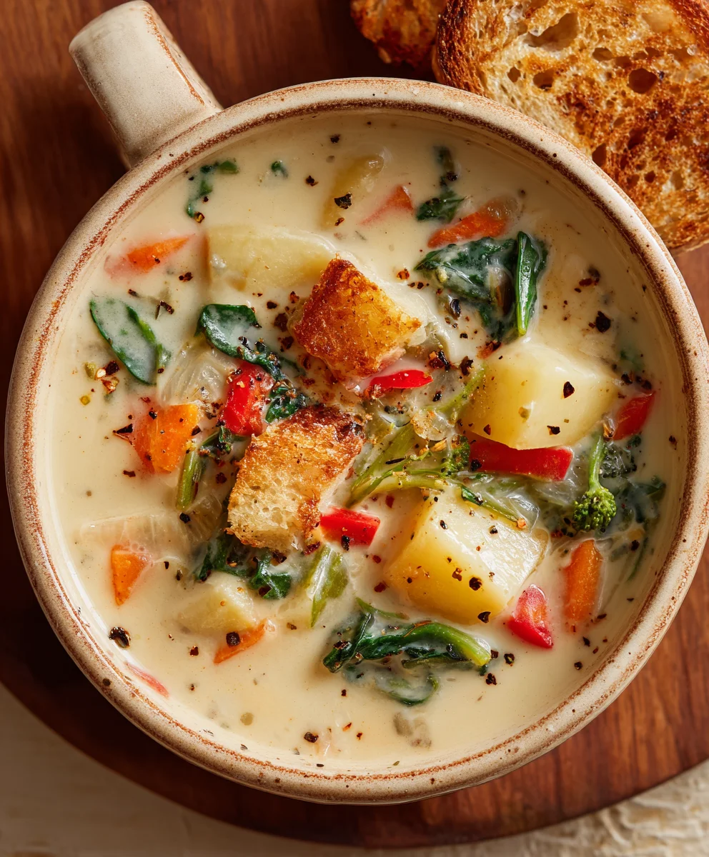 One Pot Creamy Vegetable Soup: Easy & Comforting Meal