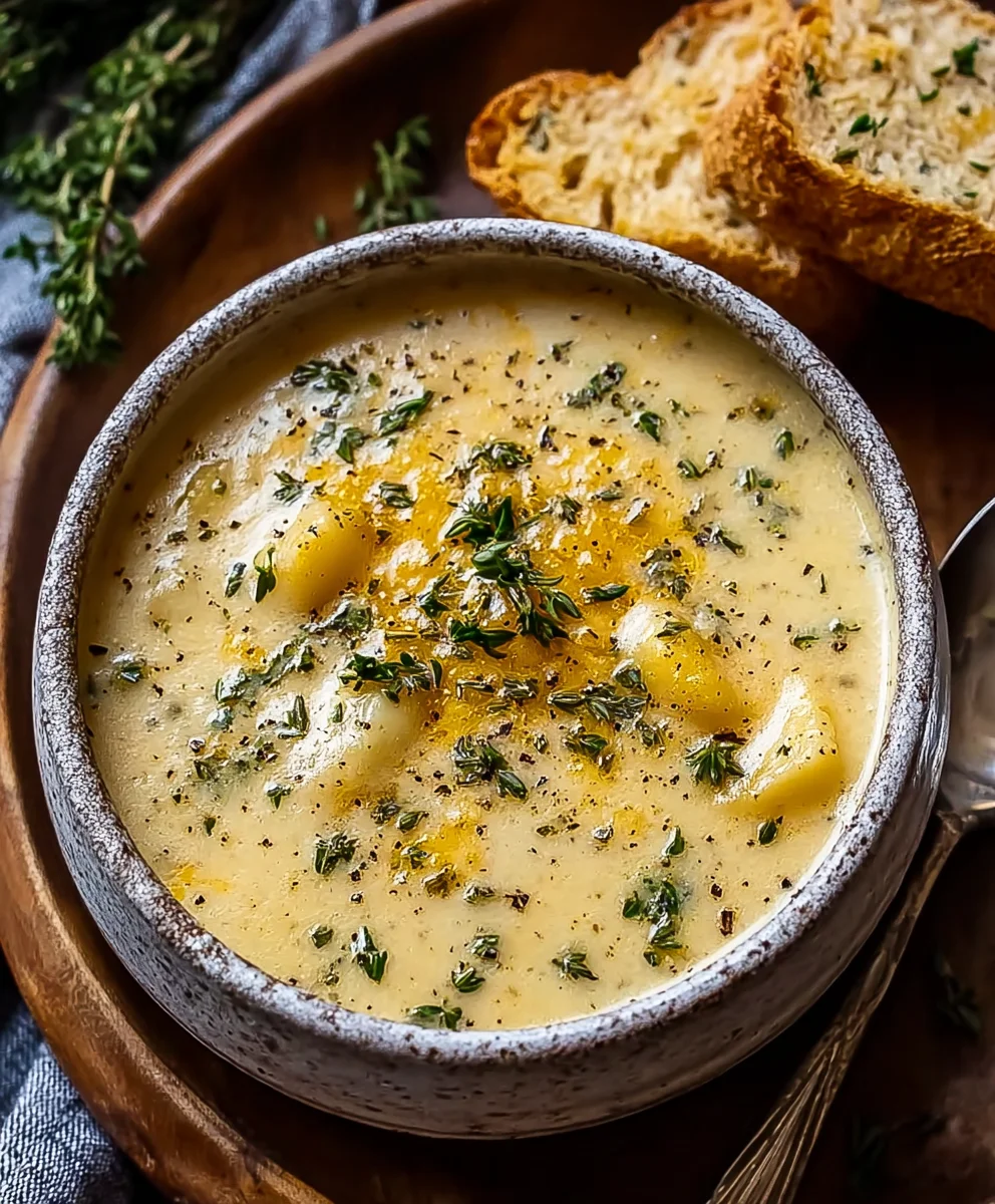 Hearty Cheddar Garlic Herb Potato Soup: Comfort in a Bowl