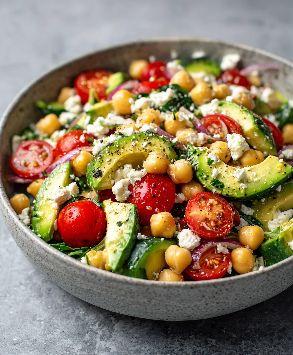 Quick Chickpea Feta Avocado Salad: Your New Favorite!