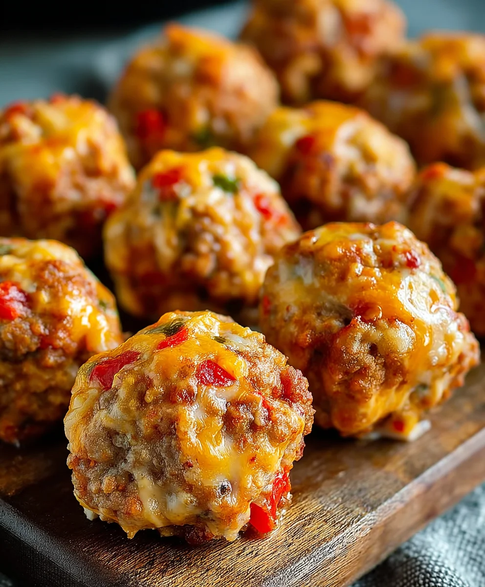 Rotel Cream Cheese Beef Sausage Balls: Easy Appetizer!