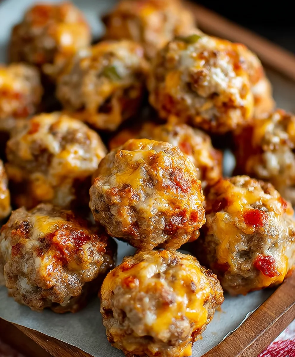 Rotel Cream Cheese Beef Sausage Balls: Easy Appetizer!
