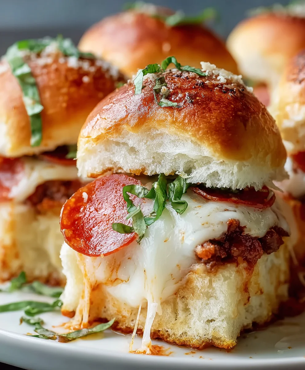 Quick & Easy Beef Pepperoni Pizza Sliders: Perfect Appetizer!