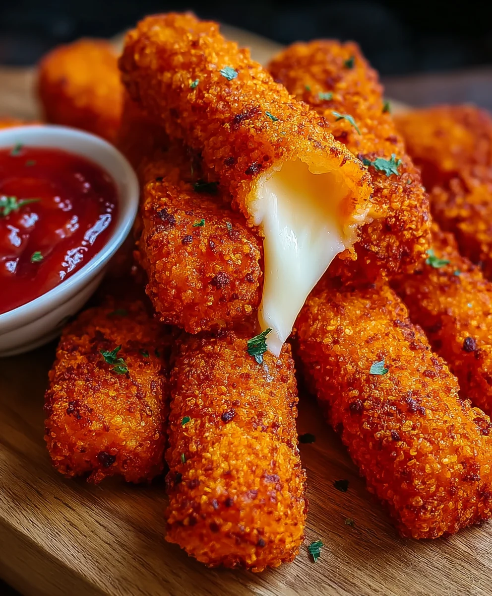 Hot Cheeto Mozzarella Sticks Recipe: Spicy, Crunchy Snack!