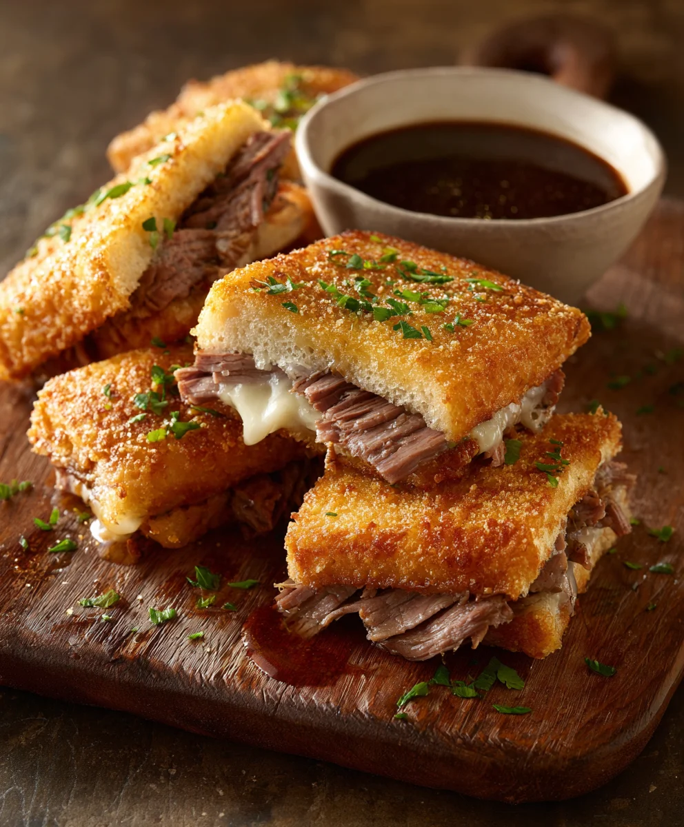 Texas Toast French Dips: Juicy Beef & Au Jus Delight!