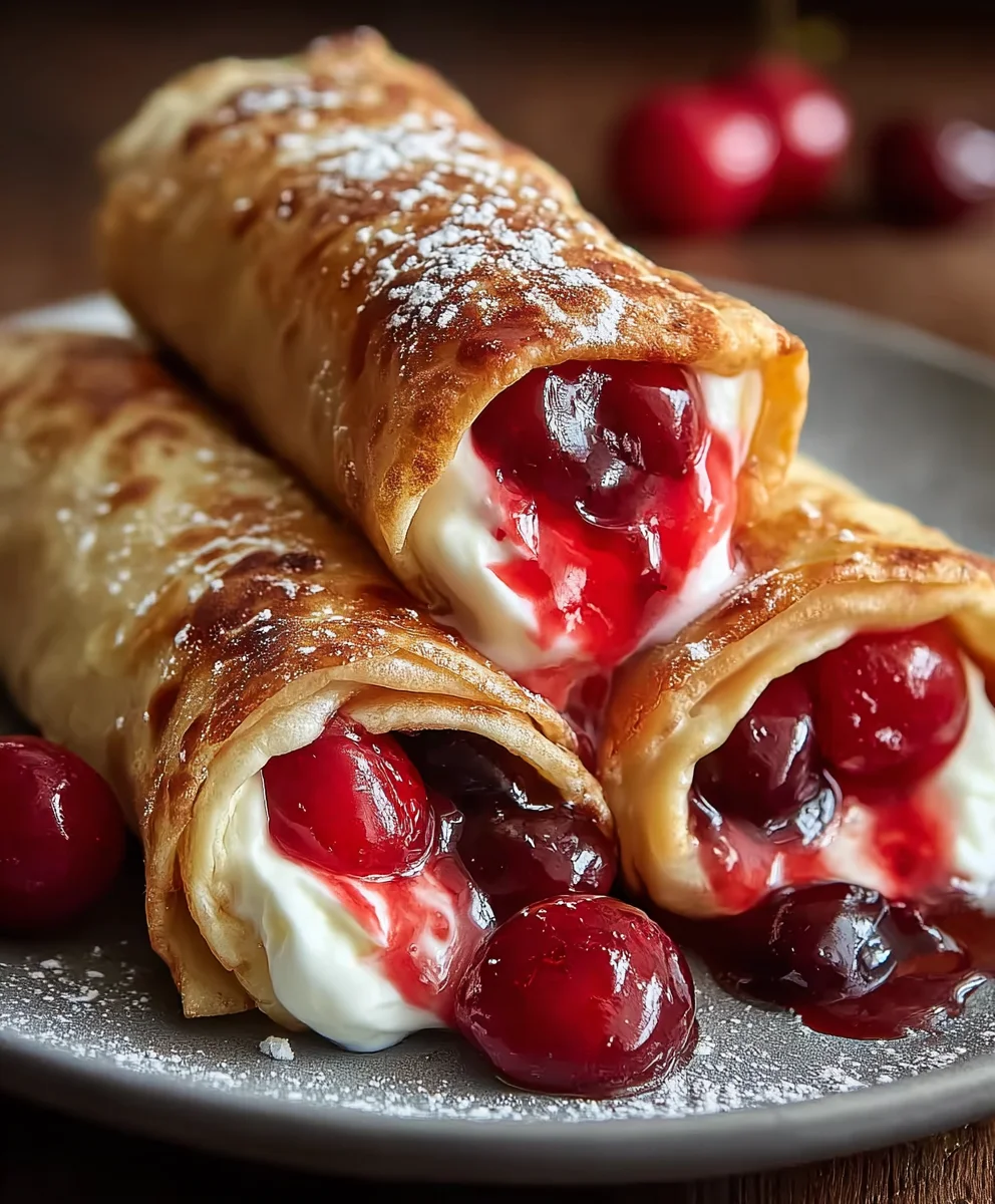 Cherry Cheesecake Chimichangas: Sweet Dessert Delight!