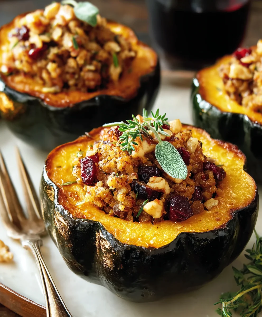 Apple Stuffed Acorn Squash: Sweet & Savory Delight!