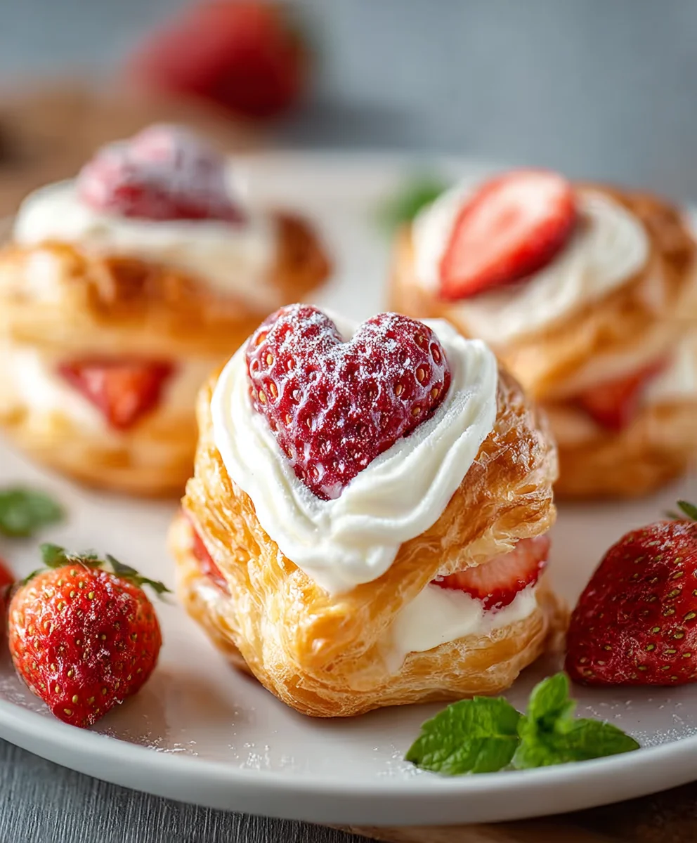 Strawberry Cream Cheese Puffs – Sweet, Flaky, & Irresistible!