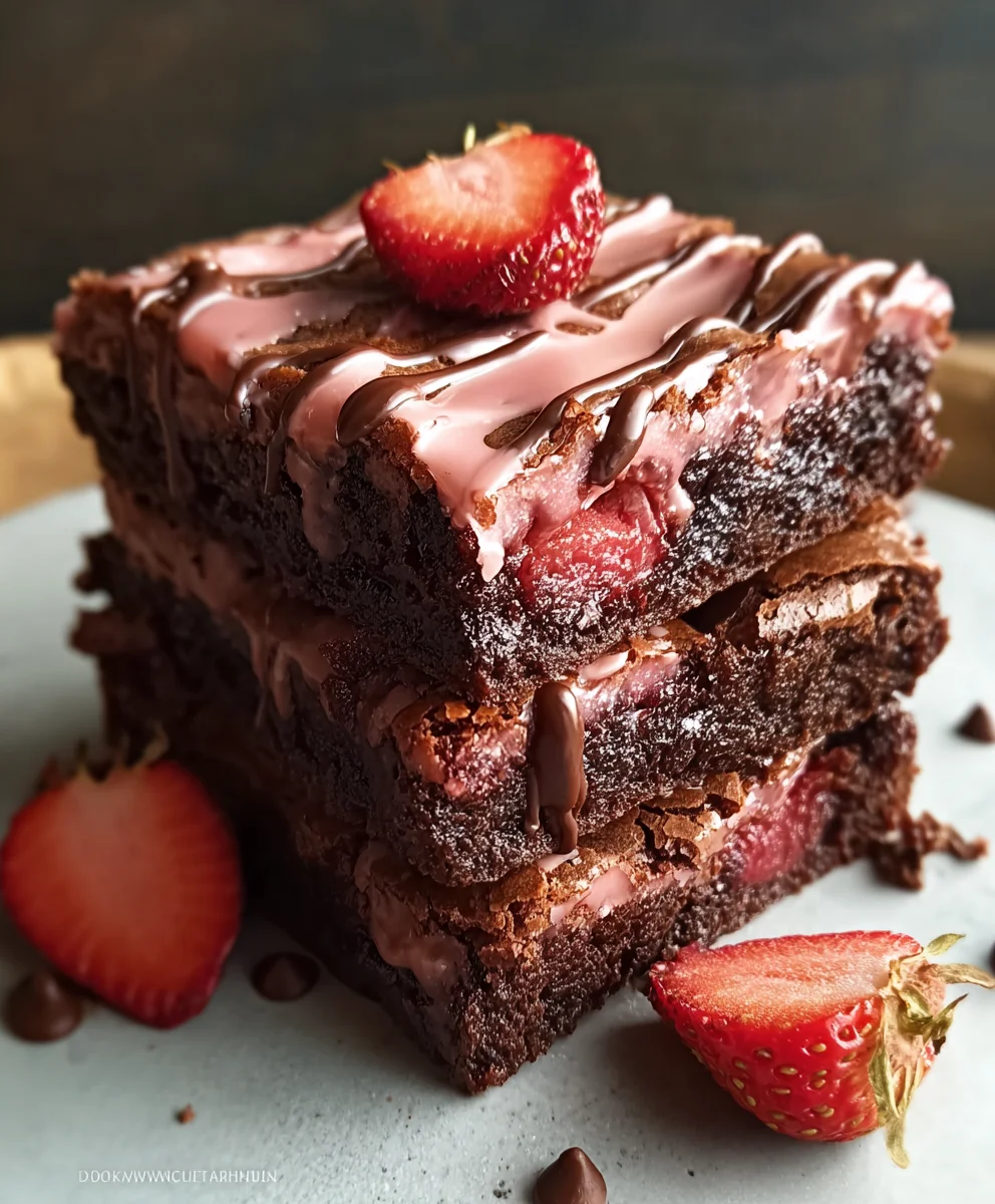 Best Strawberry Chocolate Brownies – Fudgy & Delicious
