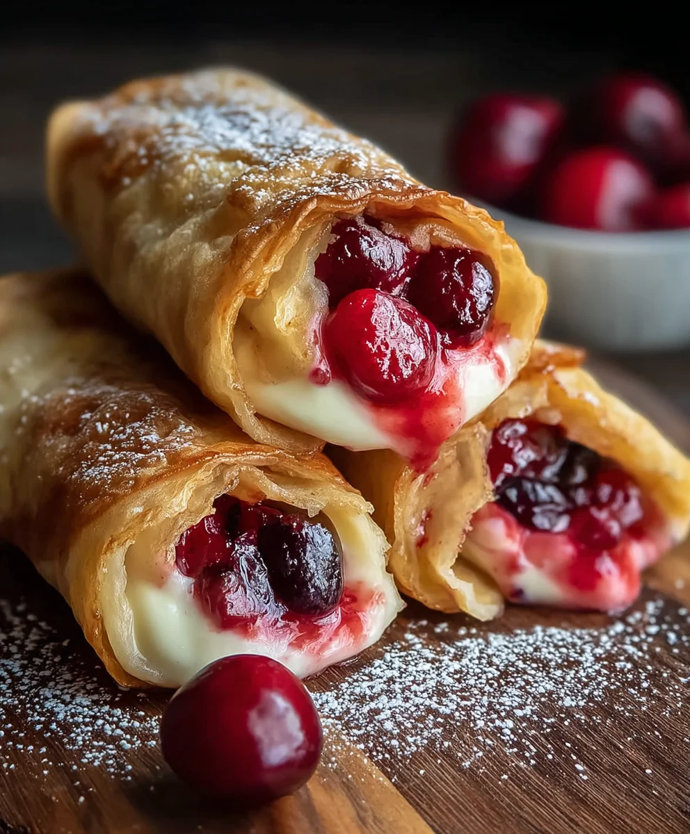 Cherry Cheesecake Chimichangas: Sweet Dessert Delight!