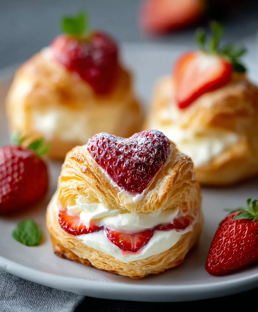 Strawberry Cream Cheese Puffs – Sweet, Flaky, & Irresistible!