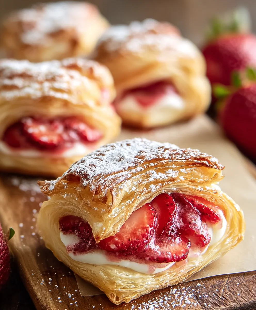 Sweet Strawberry Flaky Puffs: Simple & Irresistible Dessert