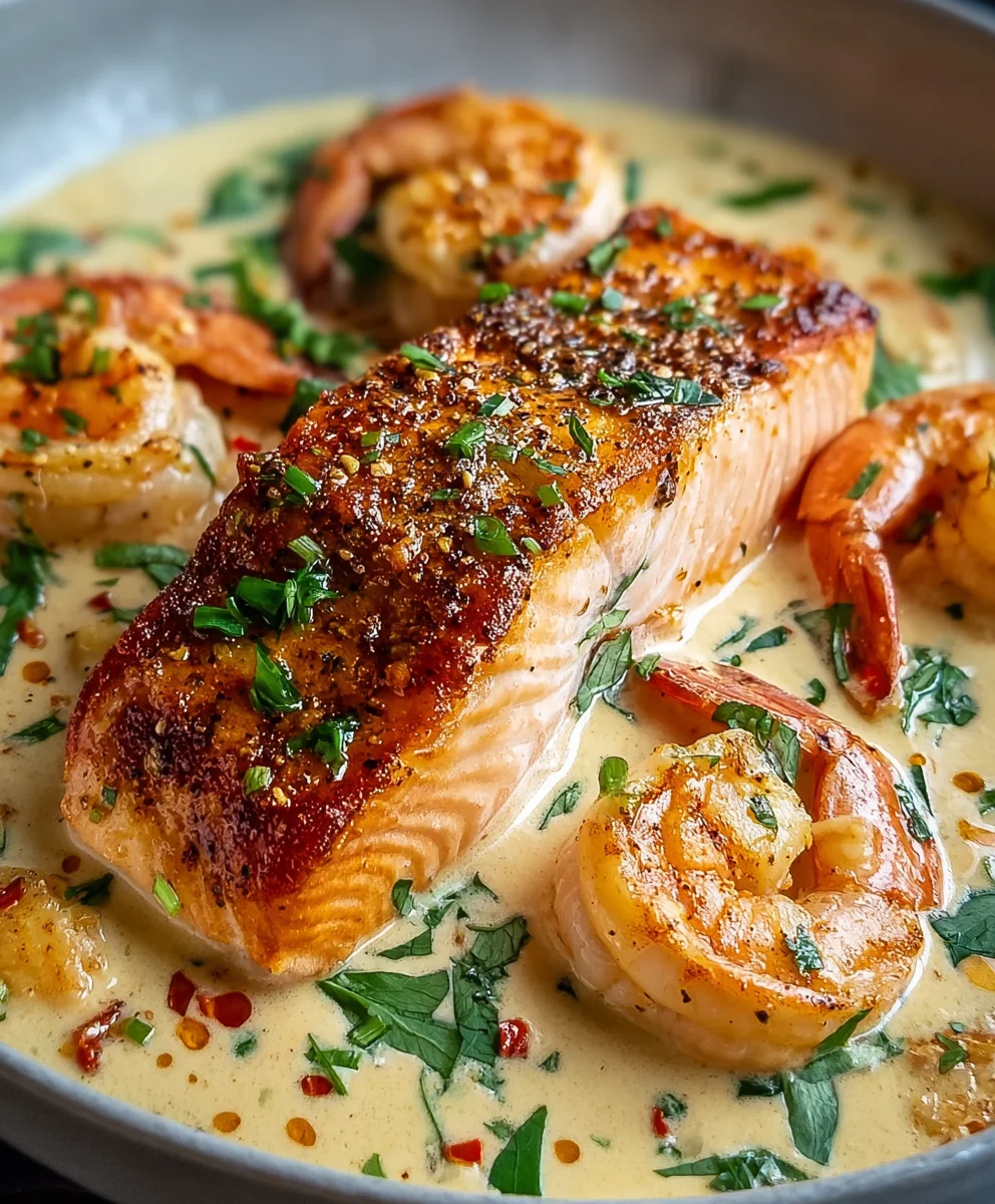 Salmon Shrimp Cajun Cream Recipe: Zesty & Rich Seafood Delight!