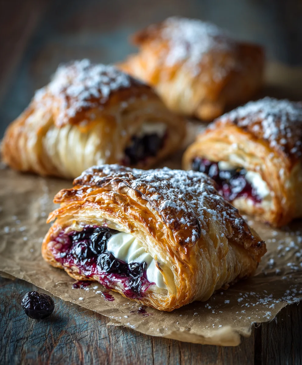 Irresistible Blueberry Cream Cheese Puff Pastry Recipe