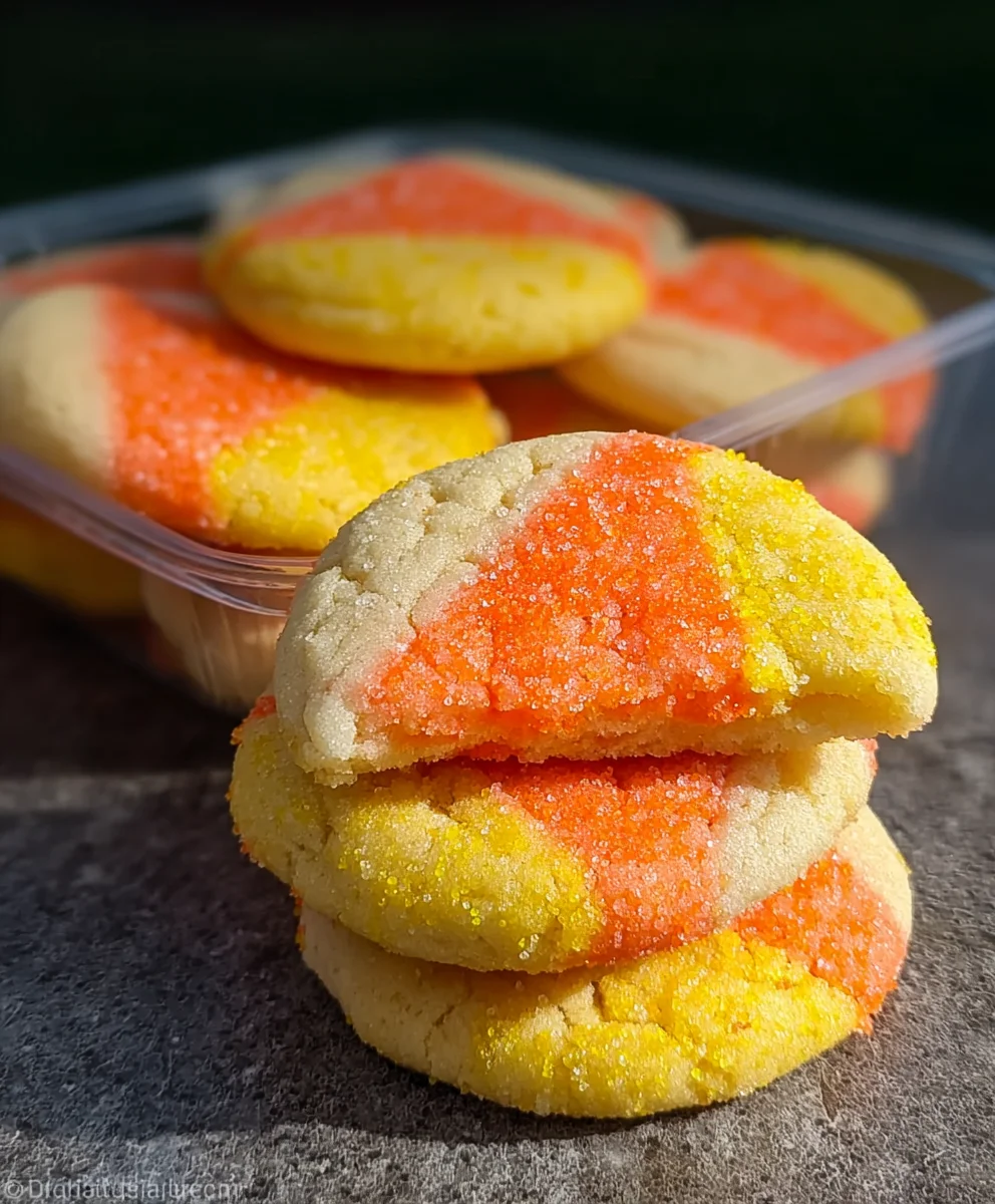 Easy Candy Corn Sugar Cookies: Chewy, Sweet & Colorful Treats