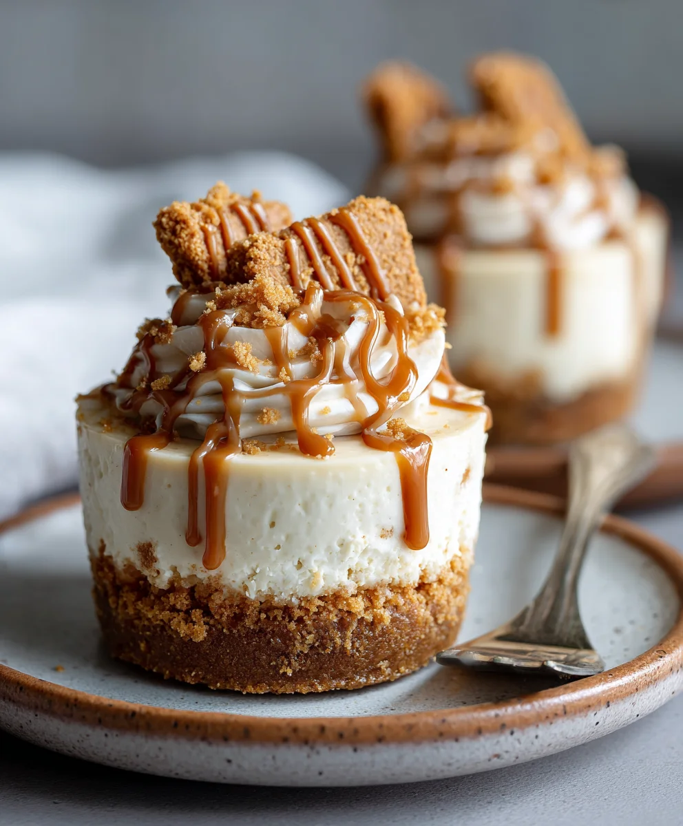 Biscoff Mini Cheesecakes: Easy No-Bake Dessert Recipe!