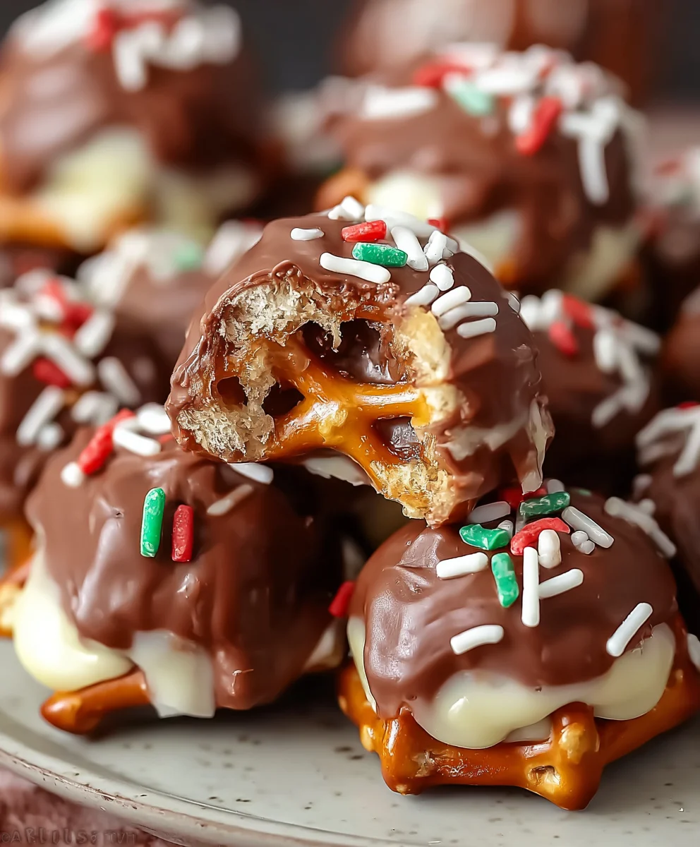Candy Bar Pretzel Bites: Sweet & Salty No-Bake Treat!