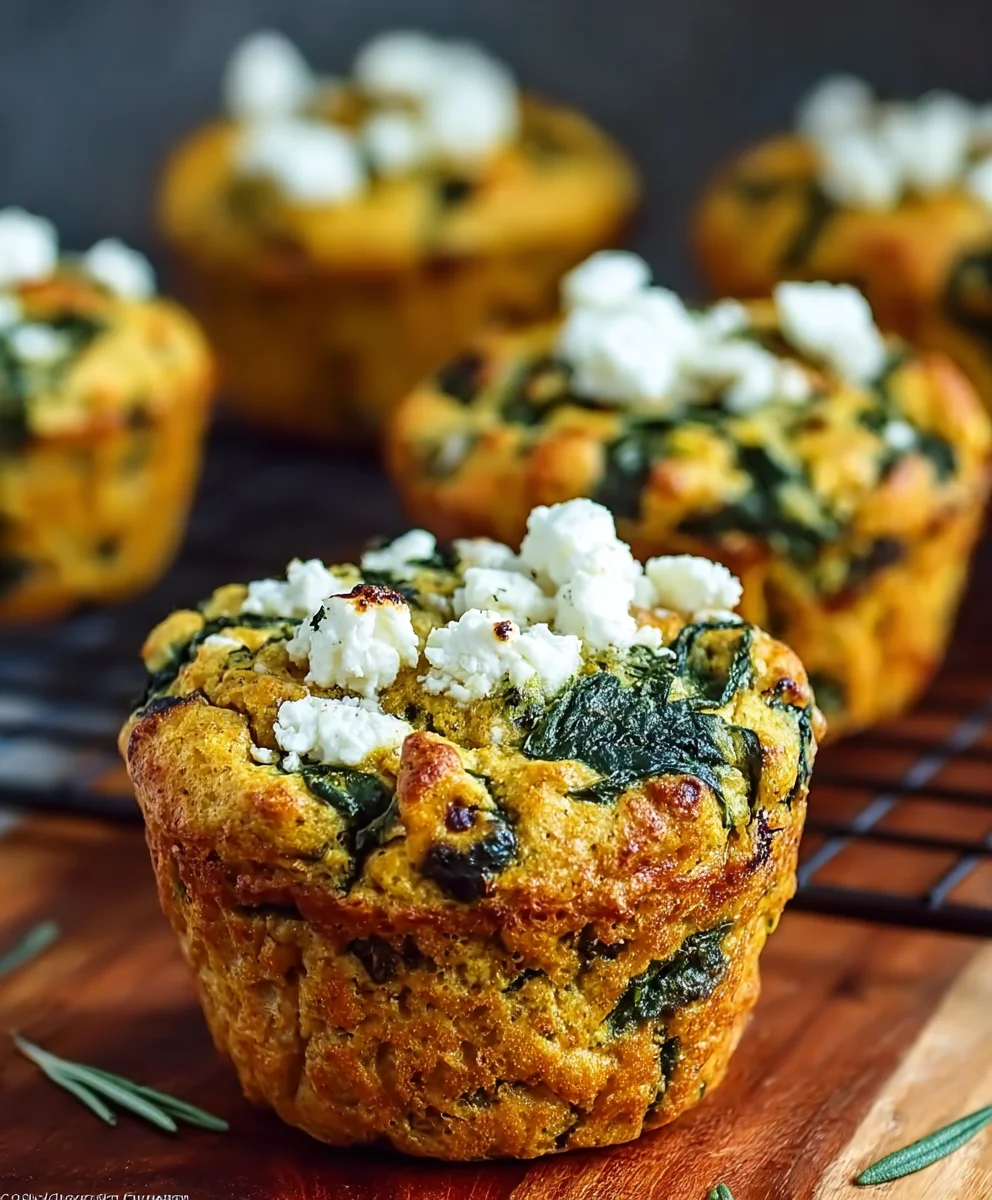 Easy Pumpkin Spinach Feta Muffins: Savory & Healthy Treat