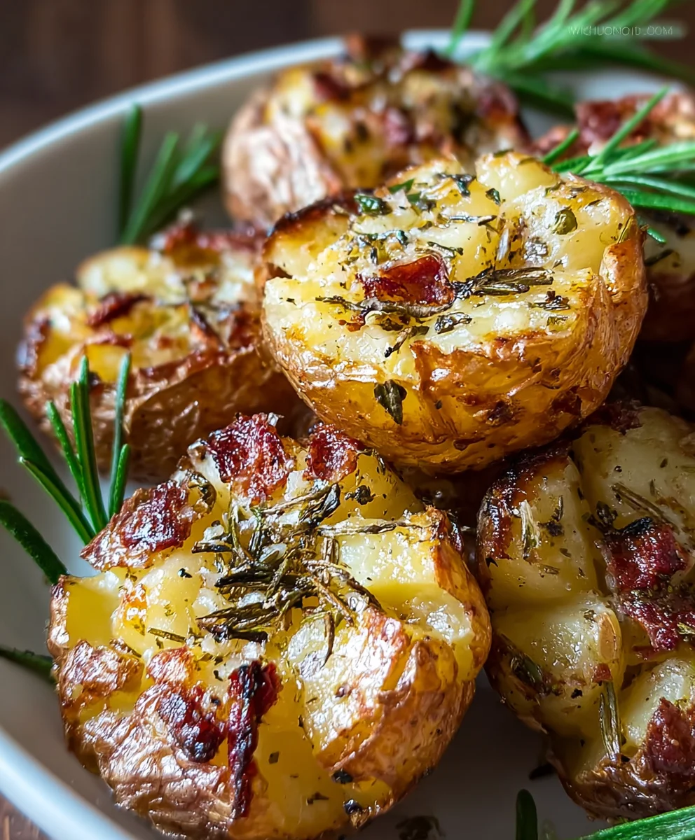 Best Rosemary Garlic Smashed Potatoes – Easy & Flavorful!