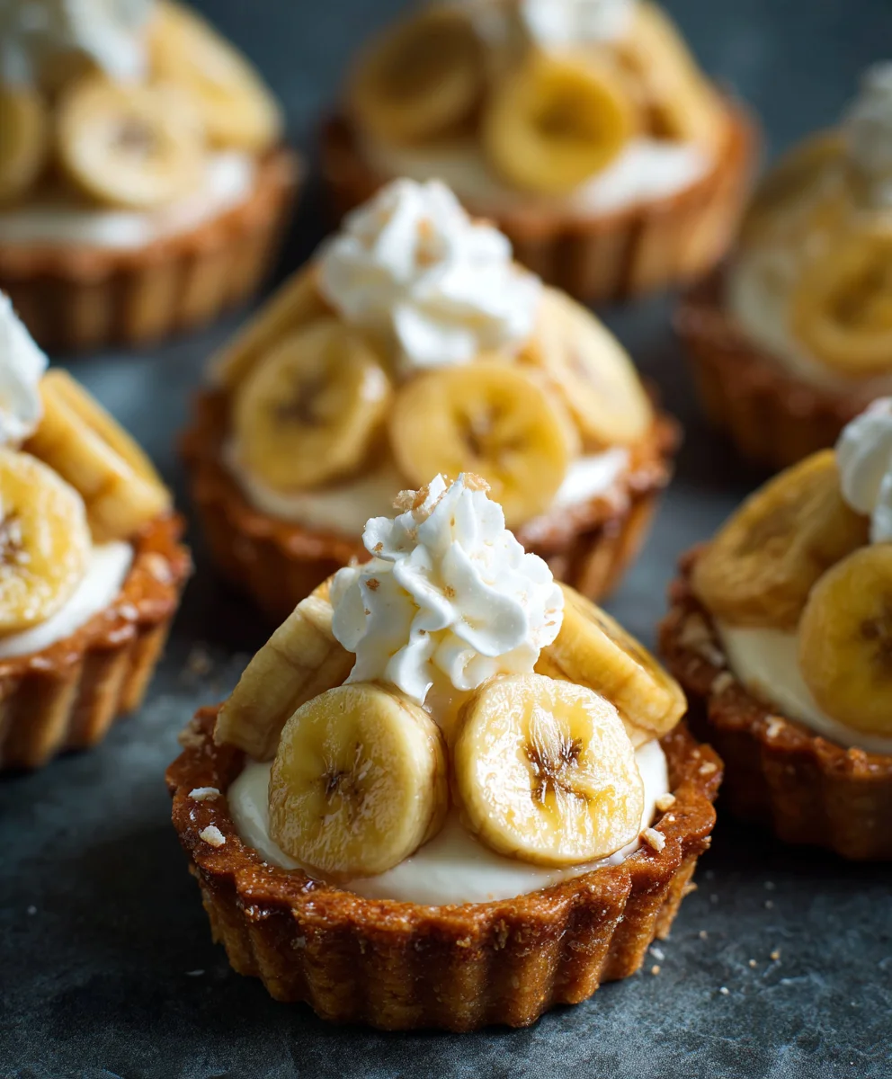 No-Bake Mini Banana Cream Tarts: Quick & Sweet Treat