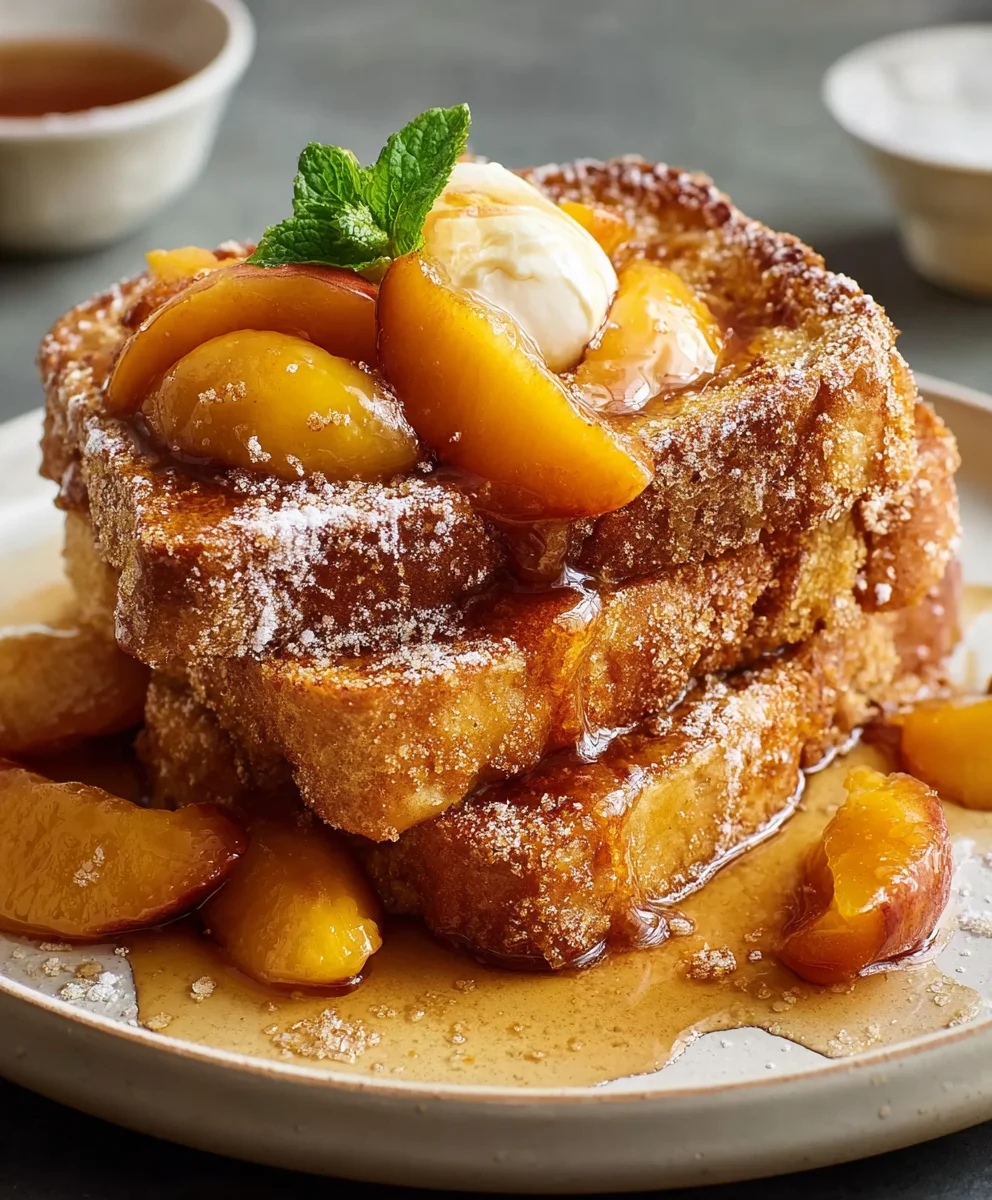 Heavenly Peach Cobbler French Toast: A Brunch Masterpiece