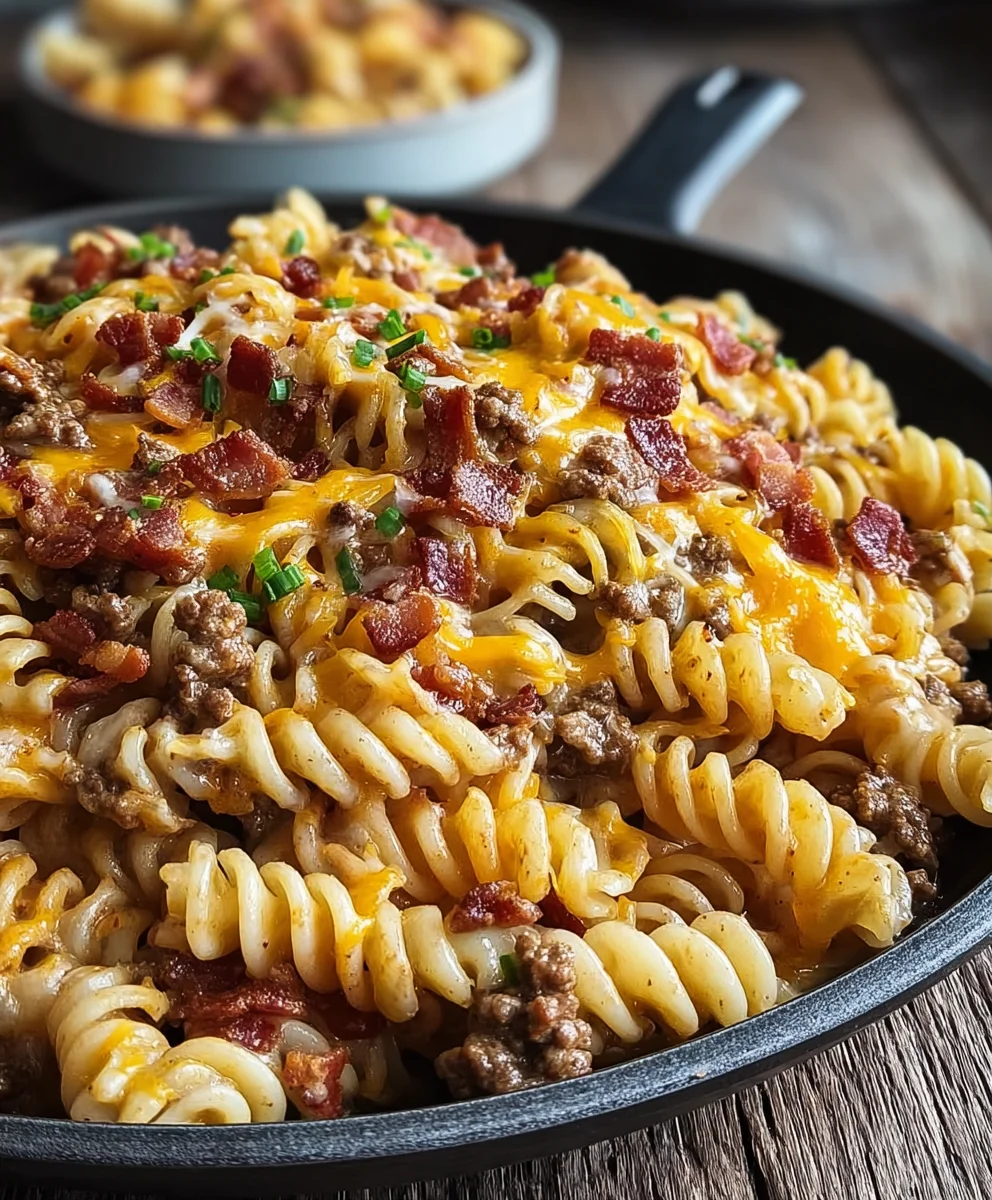 Loaded Beef Bacon Cheeseburger Pasta: Easy Weeknight Meal
