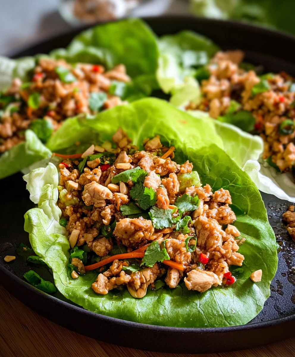 Thai Chicken Lettuce Wraps