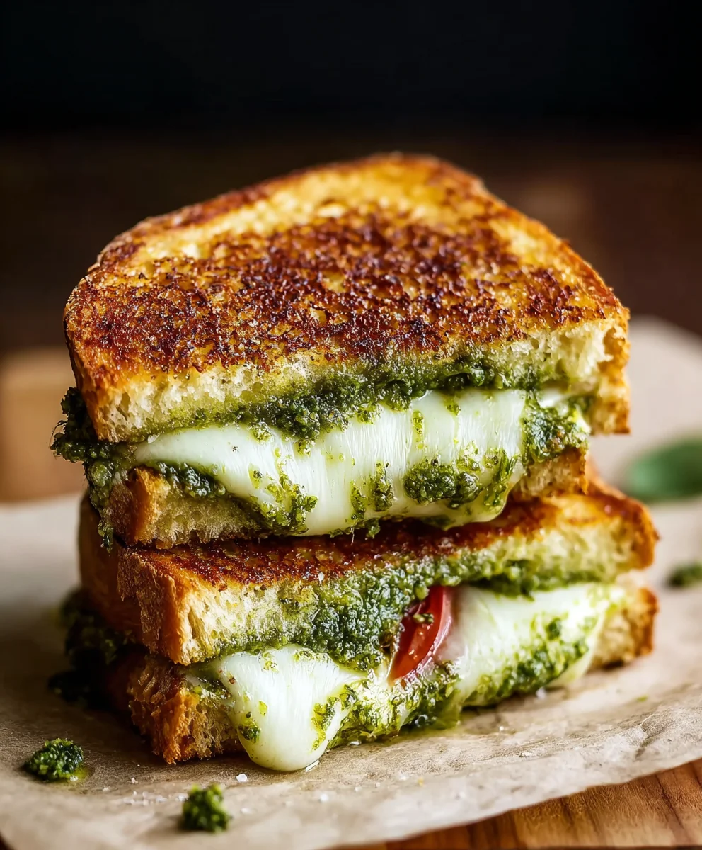 Best Pesto Grilled Cheese: ooey-gooey, quick & easy!