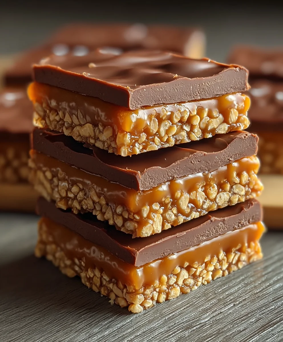 Caramel Fudge Crunch Bars: Irresistible No-Bake Treat!