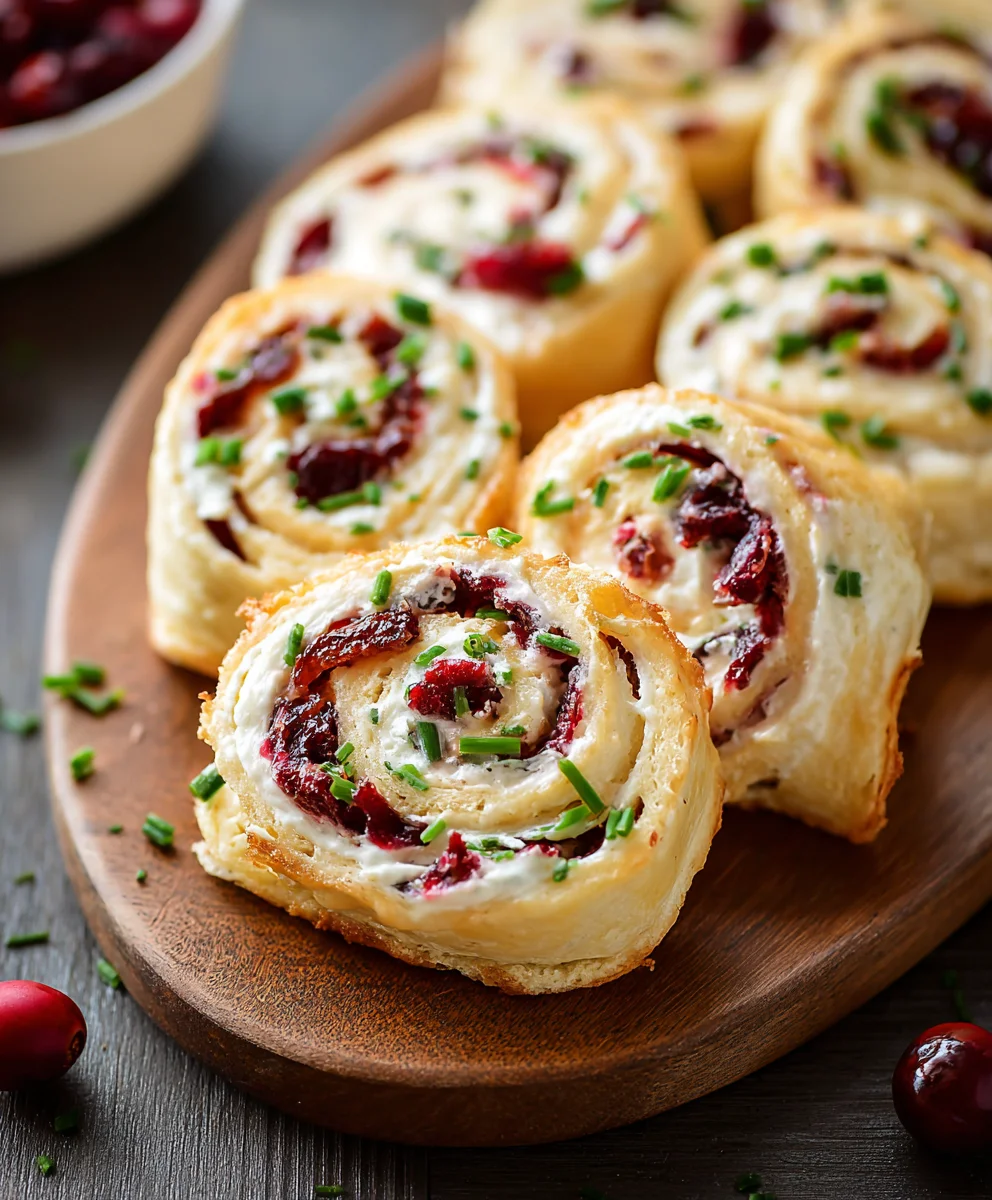 Savory Christmas Cranberry Roll Ups: Easy Holiday Party Bites!