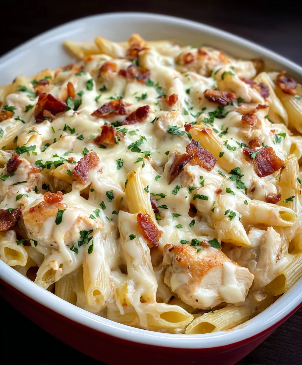 Best Ever Chicken Beef Bacon Ranch Pasta Bake Recipe