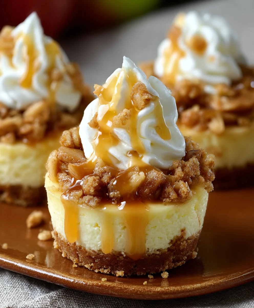 Delicious Apple Crisp Mini Cheesecakes: Perfect Fall Treat