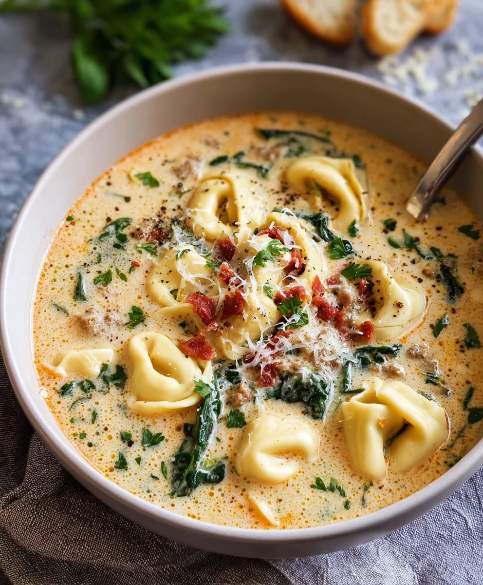 Hearty Creamy Tortellini Soup – Quick Family Favorite!