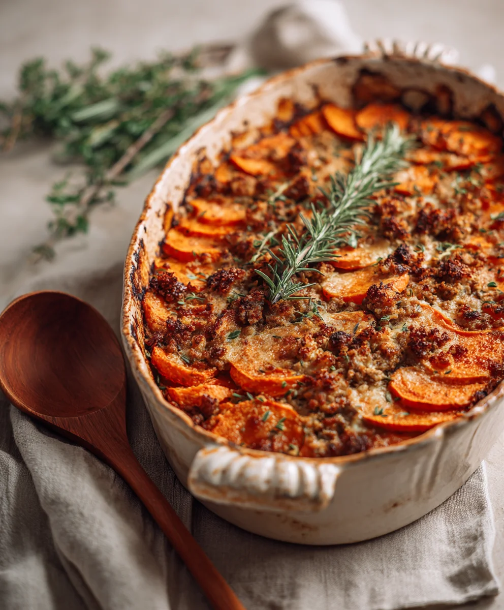 Ground Turkey Sweet Potato Bake: Easy, Healthy Dinner!