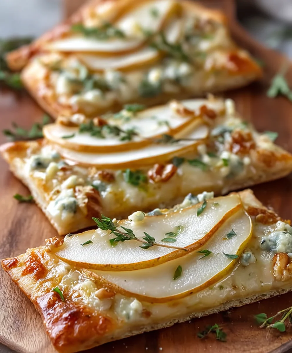 Elegant Pear & Gorgonzola Flatbread Recipe Dinner