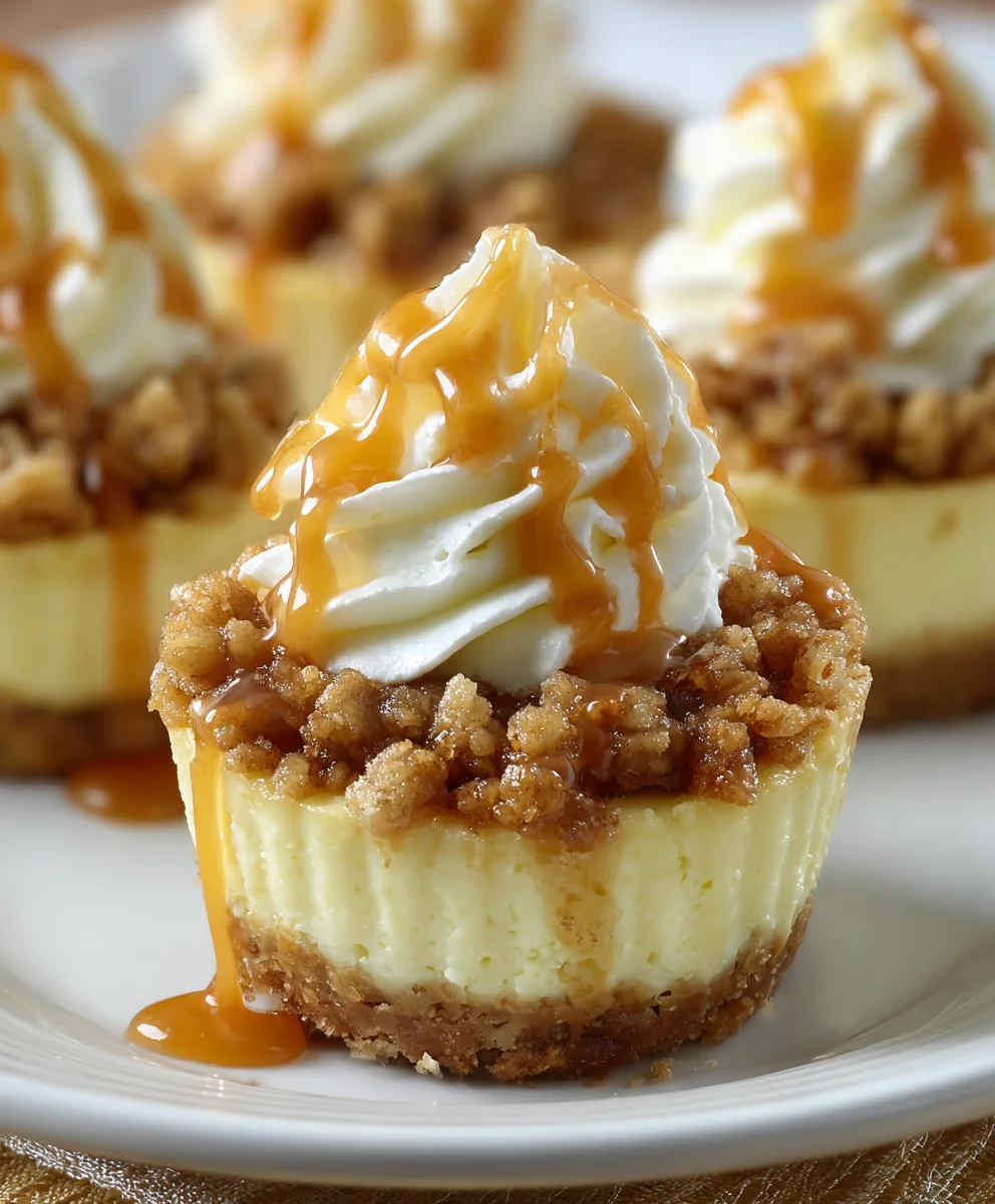 Delicious Apple Crisp Mini Cheesecakes: Perfect Fall Treat