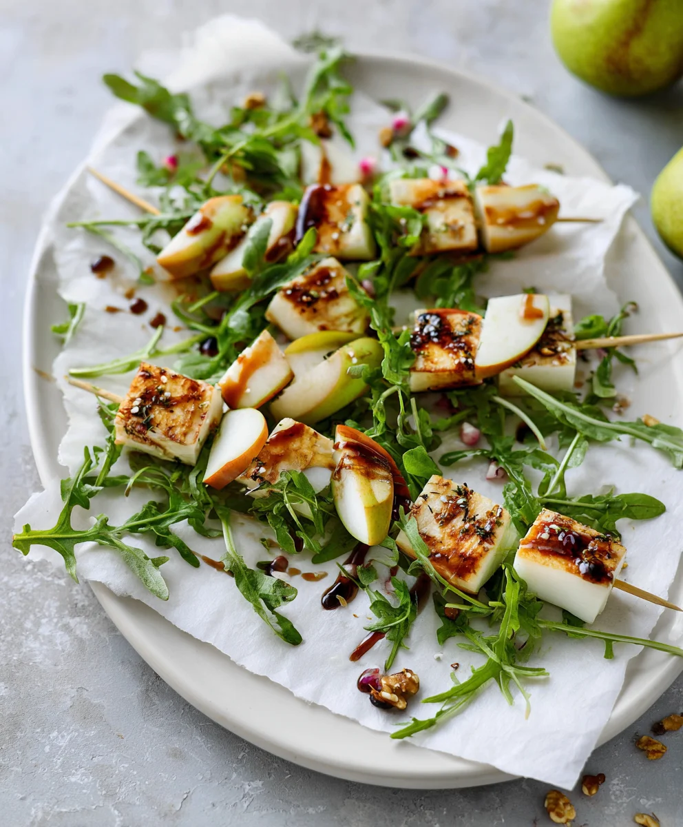 Easy Pear Brie Salad Skewers – Perfect Party Bites!
