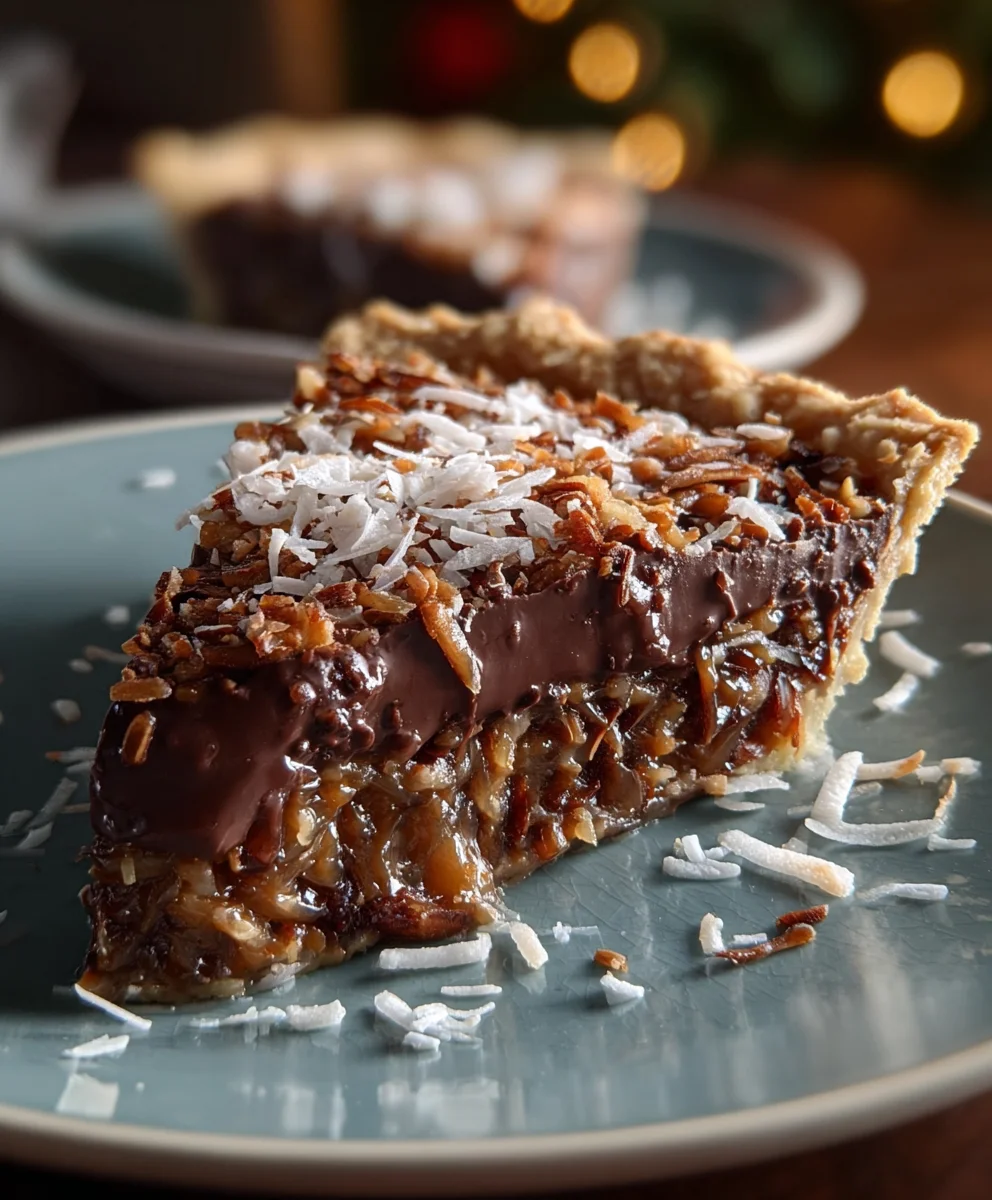 No Bake German Chocolate Pie for a Merry Christmas Dessert!