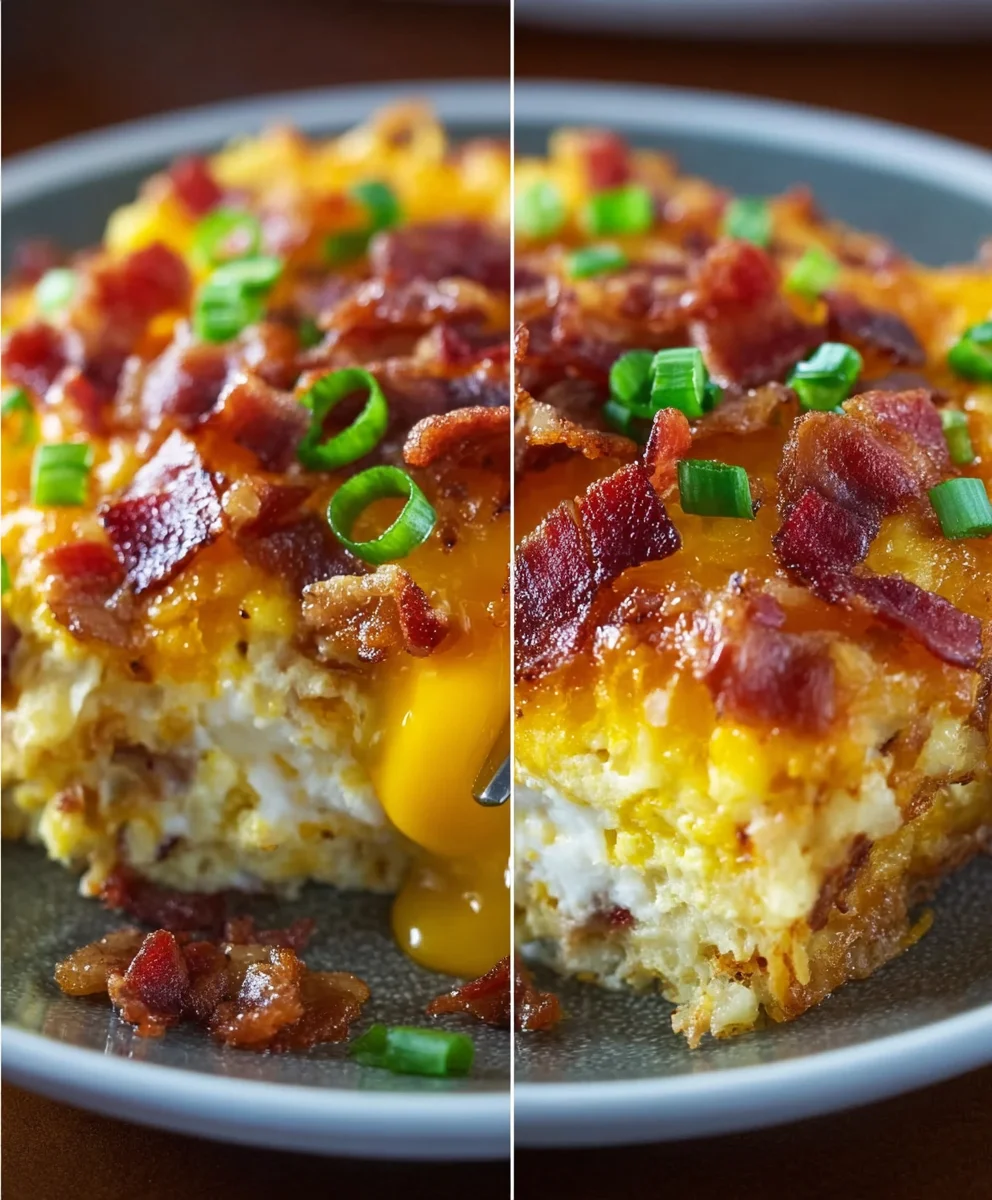 Easy Beef Bacon Egg Hashbrown Casserole Recipe