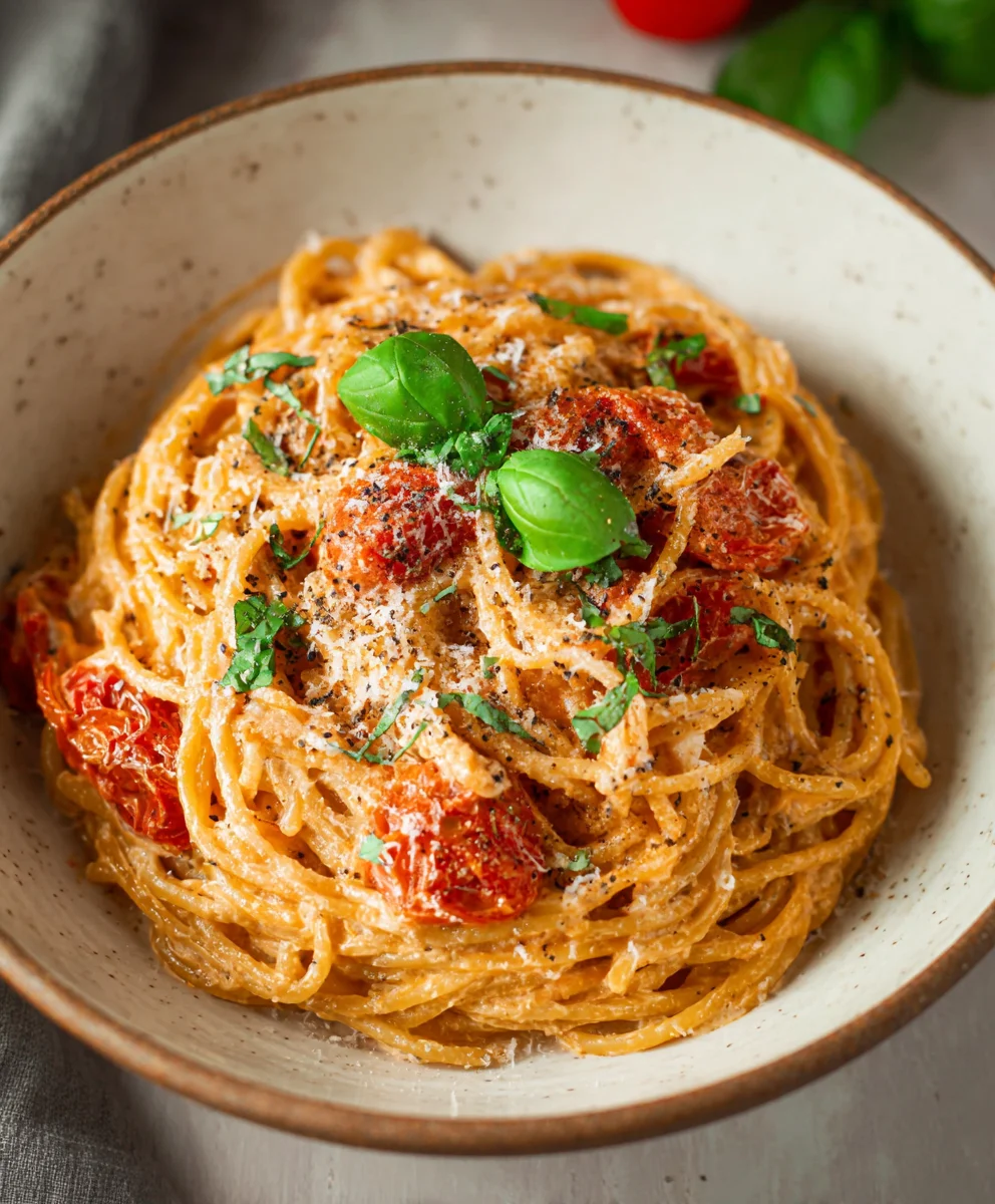 Roasted Tomato & Garlic Ricotta Pasta: Delicious & Easy