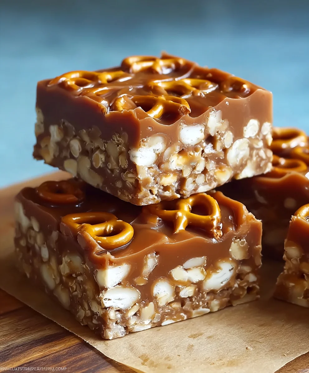 No Bake Caramel Pretzel Bars – The Ultimate Sweet & Salty Treat