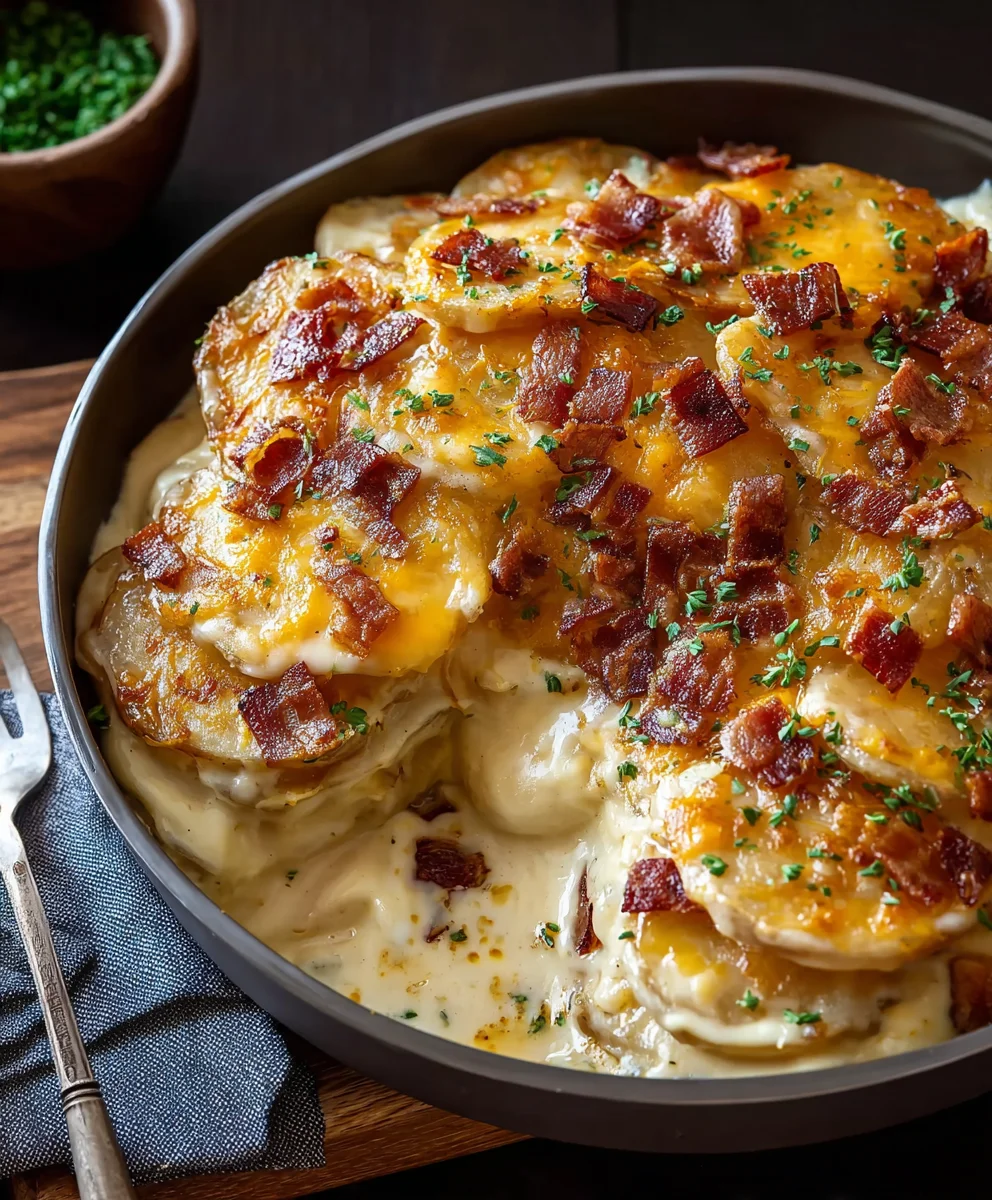 Loaded Scalloped Potatoes: Ultimate Cheesy Comfort Food