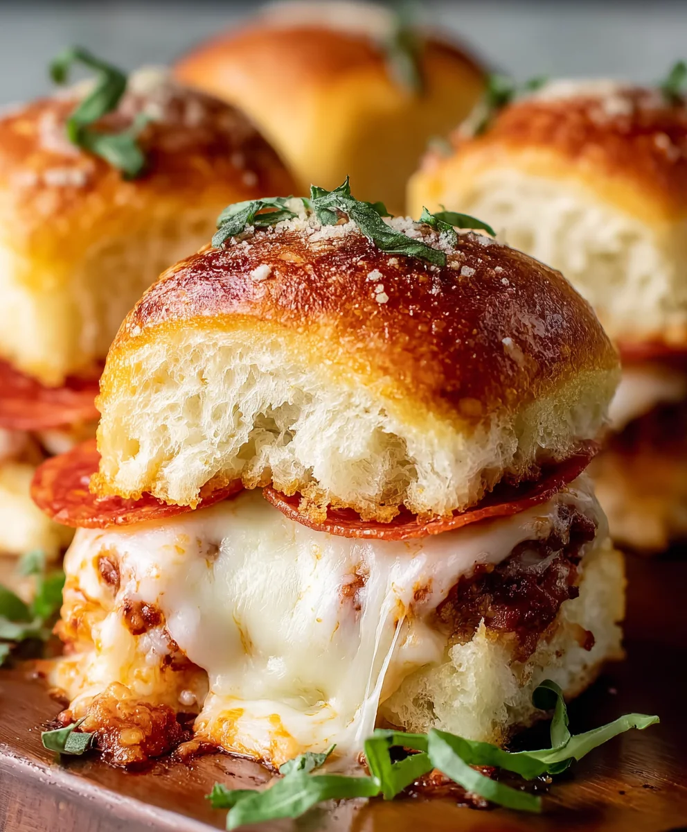 Quick & Easy Beef Pepperoni Pizza Sliders: Perfect Appetizer!