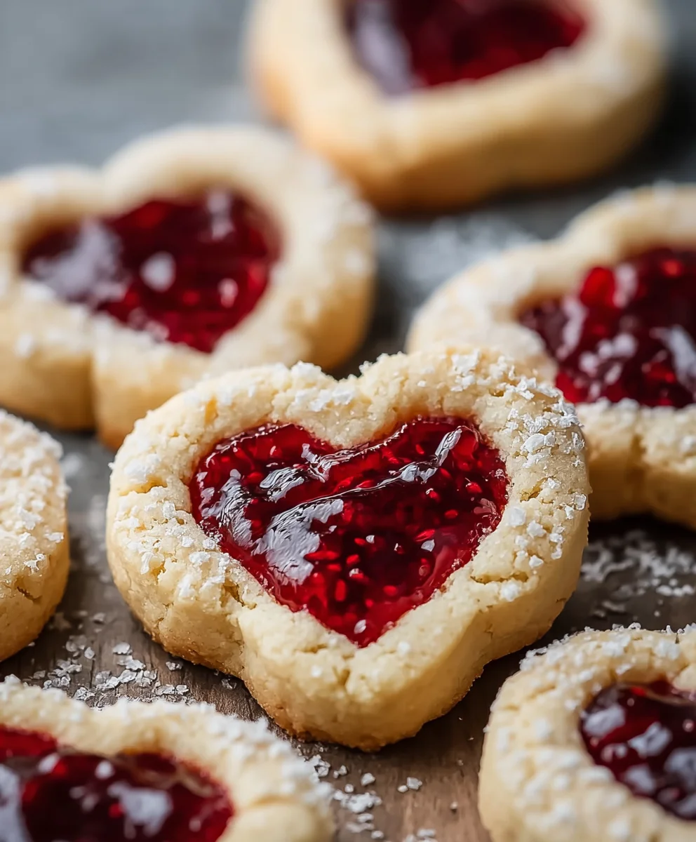 Heart Thumbprint Cookies with Jam - Easy Bake