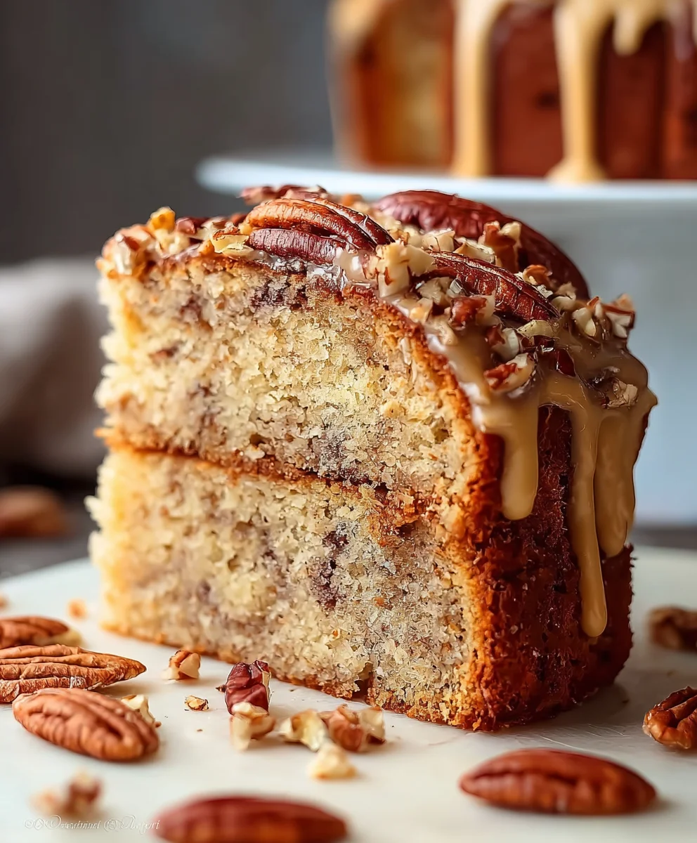 Moist Banana Pecan Cake Recipe-Easy & Delicious