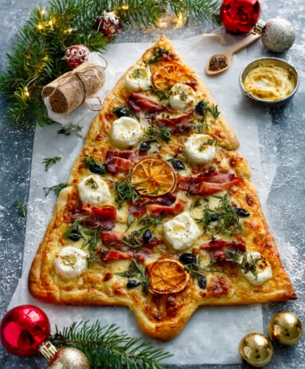 Christmas Tree Pizza Recipe-Festive & Fun