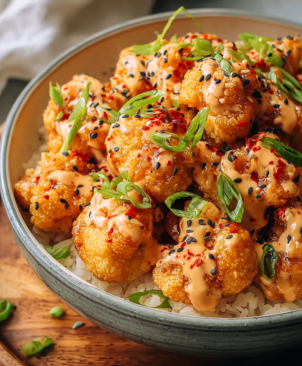 Vegan Bang Bang Cauliflower - Spicy & Crispy Appetizer